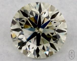 This round cut 0.44 carat Fancy Grayish Yellowish Green color vs2 clarity has a diamond grading report from GIA