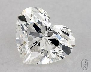 This heart shaped 1 carat H color si1 clarity has a diamond grading report from GIA