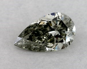 0.62 Carat Fancy Grayish Yellowish Green-SI2 Pear Shaped Diamond