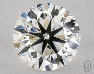 This 1.01 carat  round diamond I color si1 clarity has Very Good proportions and a diamond grading report from GIA