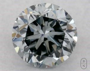 This round cut 0.31 carat Fancy Gray Blue color vs2 clarity has a diamond grading report from GIA