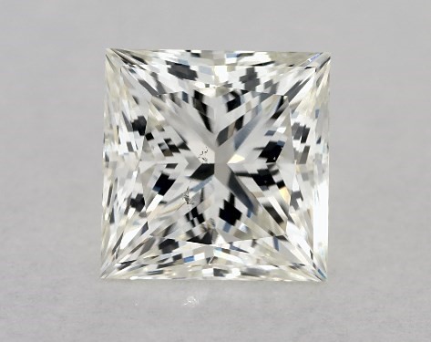 GIA 1.00 Carat J-SI2 Ideal Cut Princess Diamond