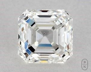 This asscher cut 1.01 carat H color si1 clarity has a diamond grading report from GIA