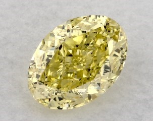 0.34 Carat Fancy Intense Yellow-VS1 Oval Cut Diamond
