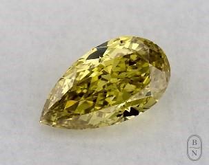 This pear shaped 0.31 carat Fancy Intense Yellow color vs2 clarity has a diamond grading report from GIA
