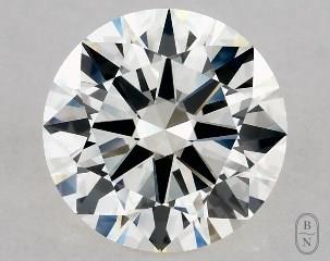This 1 carat  round diamond I color vvs2 clarity has Excellent proportions and a diamond grading report from GIA