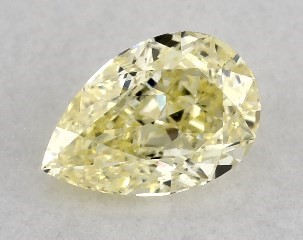 This pear shaped 0.3 carat Fancy Yellow color vs2 clarity has a diamond grading report from GIA