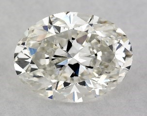 This oval cut 1 carat I color si1 clarity has a diamond grading report from GIA