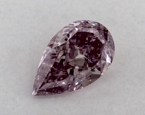 GIA 0.50 Carat Fancy Pink Purple-SI2 Pear Shaped Diamond