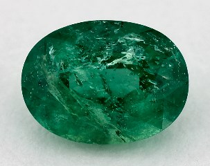 0.78 carat Oval Natural Green Emerald
