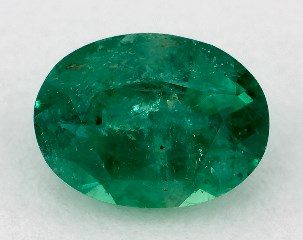 This 0.70 Oval Green Emerald is sold exclusively by Blue Nile 