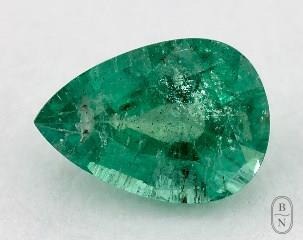 This 0.72 Pear Green Emerald is sold exclusively by Blue Nile 
