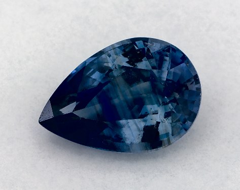 2.02 Carat Pear Natural Blue Sapphire