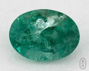 This 1.07 Oval Green Emerald is sold exclusively by Blue Nile 