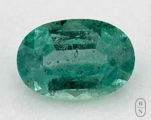 This 0.78 Oval Green Emerald is sold exclusively by Blue Nile 