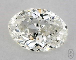 This oval cut 1.01 carat H color si1 clarity has a diamond grading report from GIA