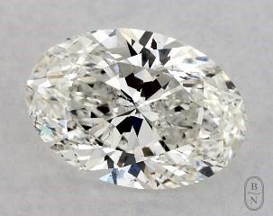 This oval cut 1.05 carat I color si1 clarity has a diamond grading report from GIA