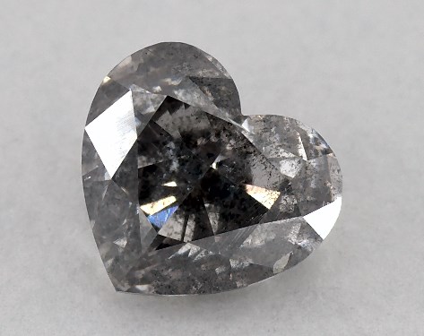 GIA 0.56 Carat Fancy Gray-CO Heart Shaped Diamond