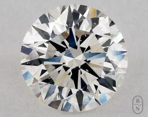 This 1.01 carat  round diamond I color si1 clarity has Excellent proportions and a diamond grading report from GIA