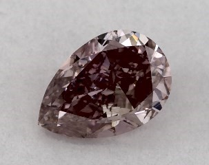 0.30 Carat Fancy Brownish Pink-SI2 Pear Shaped Diamond