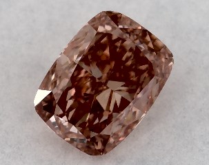 0.32 Carat Fancy Brownish-yellowish Orange-VS1 Cushion Cut Diamond