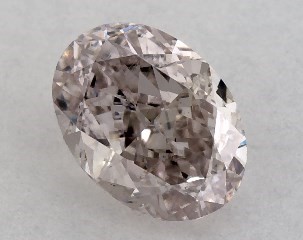 0.41 Carat Fancy Brownish Pink-SI2 Oval Cut Diamond