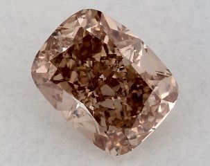 0.46 Carat Fancy Brownish-yellowish Orange-SI1 Cushion Cut Diamond