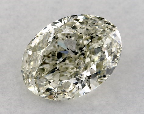 GIA 1.24 Carat Fancy Grayish Yellowish Green-SI2 Oval Cut Diamond