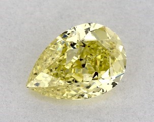 0.40 Carat Fancy Intense Yellow-SI1 Pear Shaped Diamond