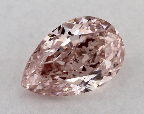 IGI 0.57 Carat Fancy Vivid Pink-VS2 Pear Shaped Lab-Grown Diamond