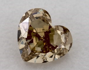 0.76 Carat Fancy Yellowish Brown-VS1 Heart Shaped Diamond