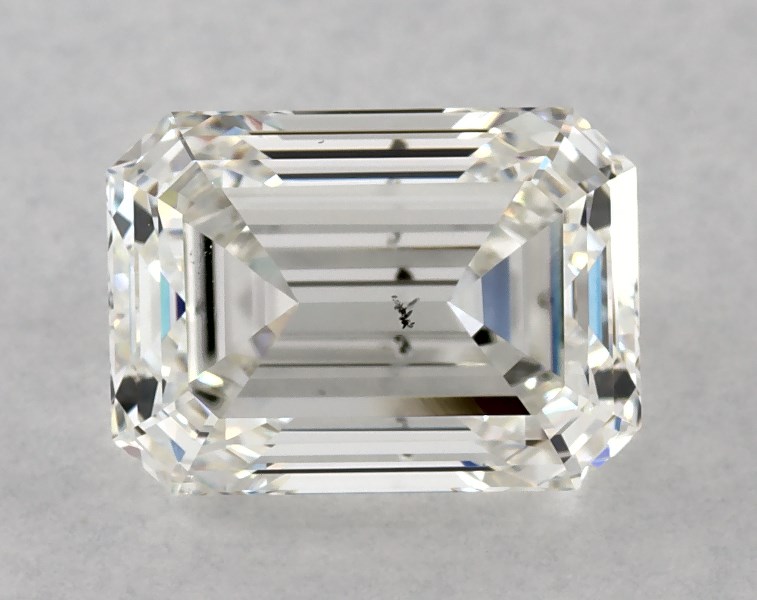 1.74 carat emerald diamond, G SI1