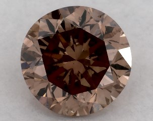 0.30 Carat Fancy Brown Orange-SI2 Round Cut Diamond