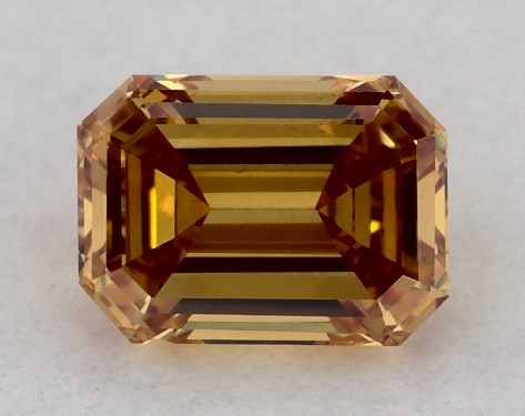 GIA 0.20 Carat Fancy Intense Yellow Orange-VS2 Emerald Cut Diamond