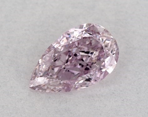 GIA 0.23 Carat Fancy Pinkish Purple-VS2 Pear Shaped Diamond