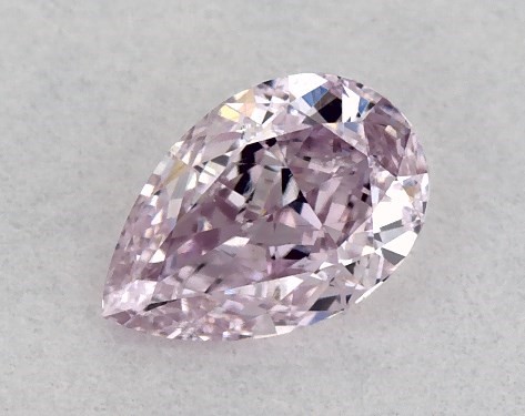 GIA 0.23 Carat Fancy Pink Purple-SI1 Pear Shaped Diamond