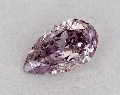 GIA 0.27 Carat Fancy Pink Purple-SI2 Pear Shaped Diamond