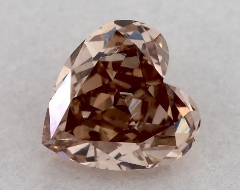 GIA 0.30 Carat Fancy Pink Brown-SI1 Heart Shaped Diamond