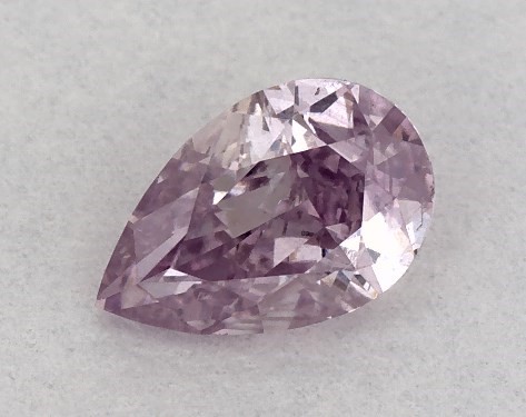 GIA 0.31 Carat Fancy Pink Purple-SI2 Pear Shaped Diamond