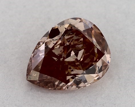 GIA 0.37 Carat Fancy Brown Pink-SI2 Pear Shaped Diamond