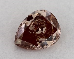 0.37 Carat Fancy Brown Pink-SI2 Pear Shaped Diamond