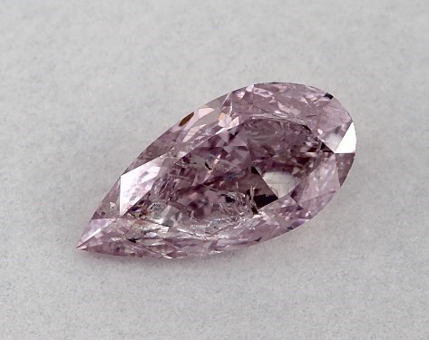GIA 0.51 Carat Fancy Pink Purple-CO Pear Shaped Diamond