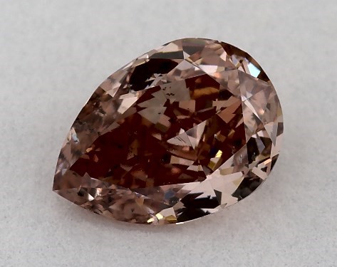 GIA 0.52 Carat Fancy Pink Brown-SI2 Pear Shaped Diamond
