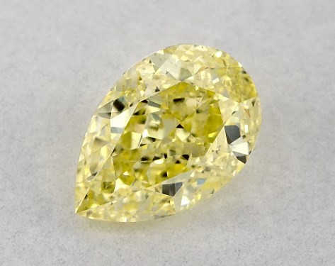 GIA 0.50 Carat Fancy Yellow-SI2 Pear Shaped Diamond