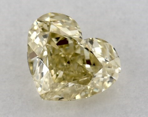 GIA 0.31 Carat Fancy Yellow-VS1 Heart Shaped Diamond