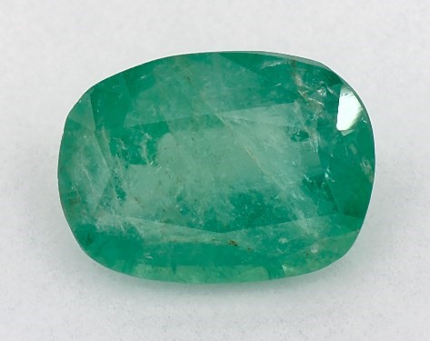 3.58 Carat Cushion Natural Green Emerald
