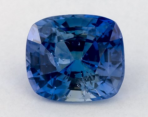 2.00 Carat Cushion Natural Blue Sapphire