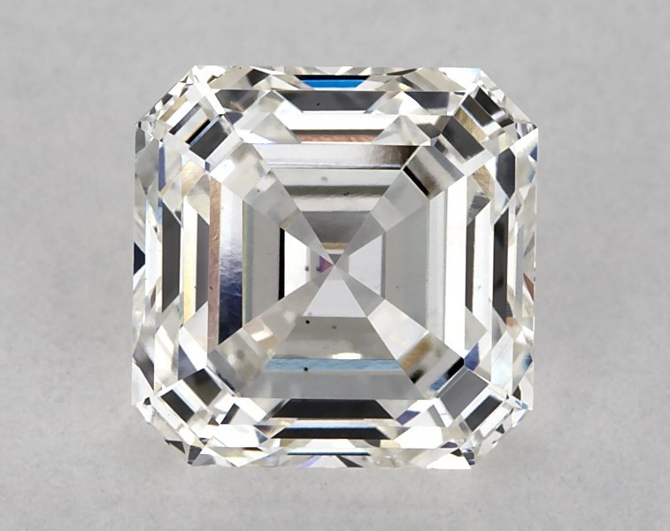 2.56 carat asscher diamond, G VS2