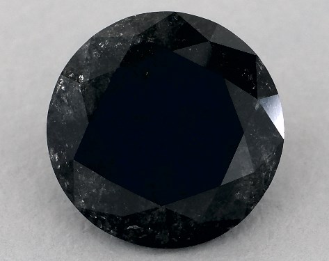 GIA 2.38 Carat Fancy Black-CO Round Cut Diamond