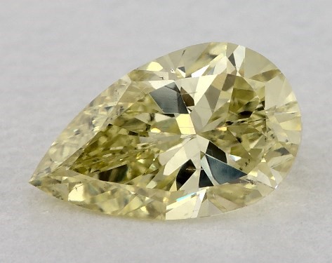 GIA 0.40 Carat Fancy Yellow-SI1 Pear Shaped Diamond